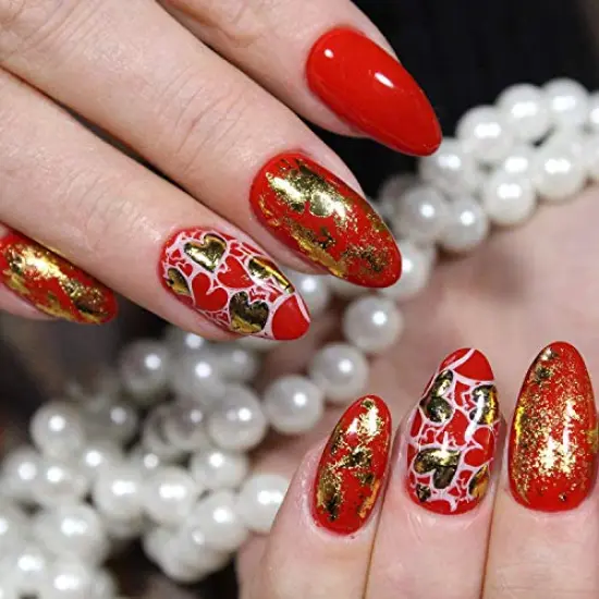 Tamicy 500 Sheets 10 Colors Metallic Gold Foil Leaf Paper - Foil Paper Slime Decorating Gilding Furniture, DIY Nails, Arts, Crafts, Paintings {6}