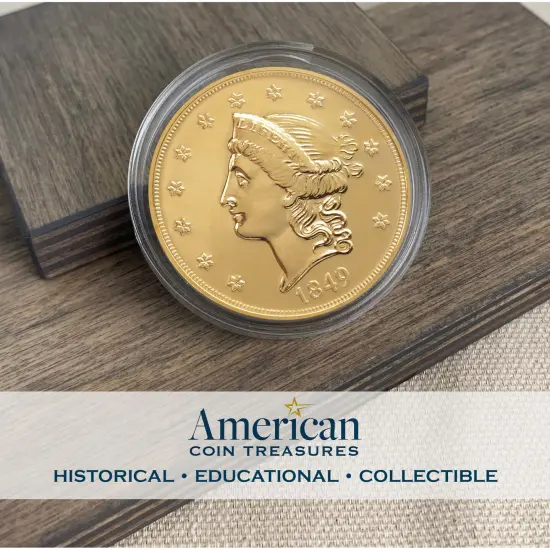 Tribute to America's Most Beautiful Coins - $20 Liberty Gold Piece 1850-1907 Replica Coin {3}