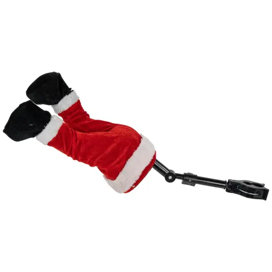 Northlight Animated and Musical Santa's Kicking Legs Christmas Village Decoration - 25.5" Red {5}