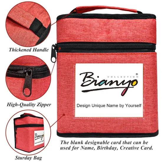 72 Classic Dual-Tip Sketch Markers Set with Carrying Bag (4 Colors) Red {3}