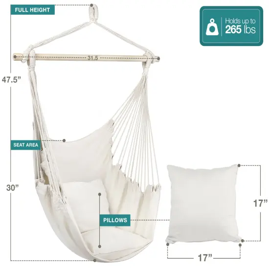 Sorbus Hanging Rope Hammock Chair Swing Seat {5}
