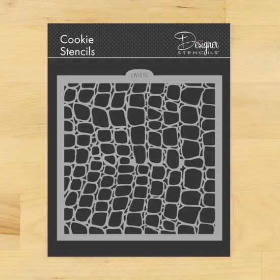 Crocodile Skin Cookie and Craft Stencil | CM216 by Designer Stencils | Stencils for Royal Icing, Airbrush, Dusting Powder | {1}