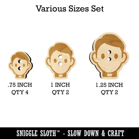 Occupation Father Priest Minister Icon Wood Buttons for Sewing Knitting Crochet DIY Craft {1}