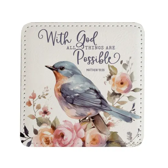 With God All Things Coasters - Set of Four Coasters {2}