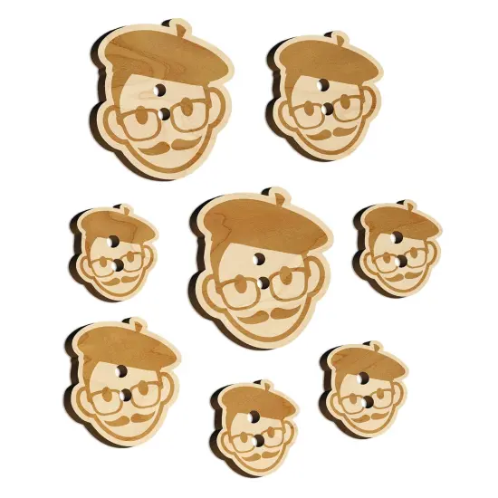 Artist Icon Wood Buttons for Sewing Knitting Crochet DIY Craft {7}