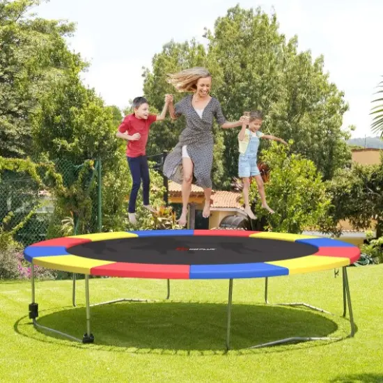 12 Feet Waterproof and Tear-Resistant Universal Trampoline Safety Pad Spring Cover Multicolored {1}
