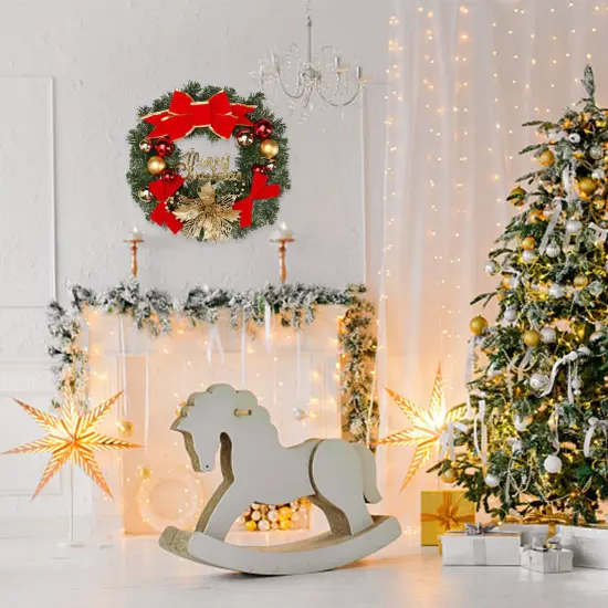 LED-Lit Christmas Wreath {1}