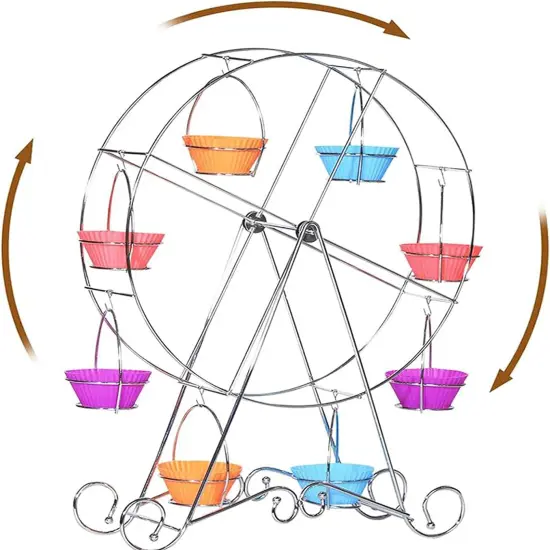 Ferris Wheel Cupcake Stand Dessert Serving Tray Cupcakes Holder Rack Cupcake Display Wedding Party Furnishing Accessories {6}