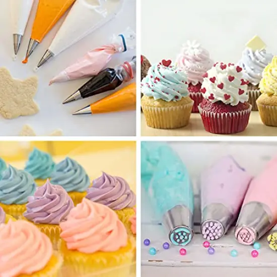 100 PCS Piping Bags, Pastry Bags 12 Inch Disposable Icing Piping Pastry Bags For Cookie/Cake Decorating Supplies, Anti Burst And Non-Slip Thicken Cake Decorating Bags. {3}