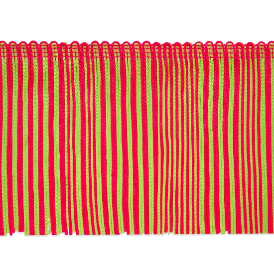 10 Yards of 4" Multicolor Chainette Fringe Trim | 10 yard cut Fuchsia Multi {1}
