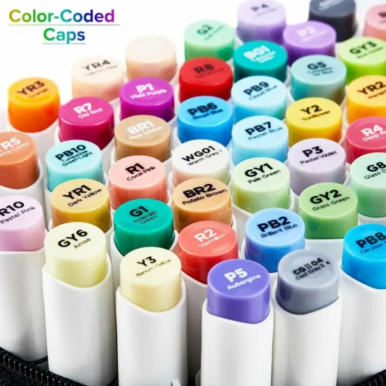 48 Colors Double Tipped Alcohol Brush Markers for Kids {2}