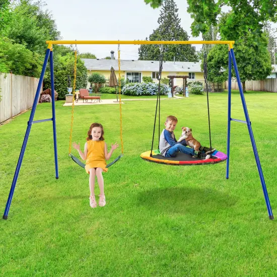 Extra-Large A-Shaped Swing Stand with Anti-Slip Foot-pads {2}