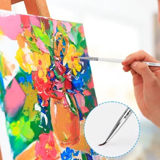 10Pcs Micro Liner Artist Paint Brush Set for Acrylic and Watercolor Art {2}