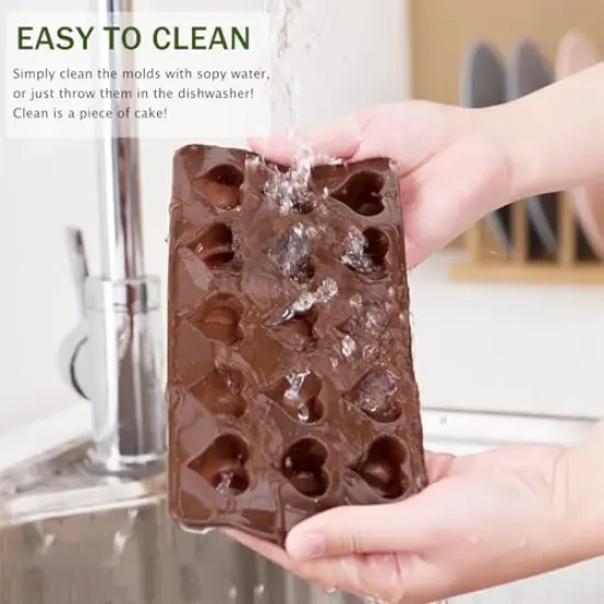 4 Pieces Silicone Chocolate Molds for Fat Bombs Snacks & Truffles, Flower Shape Silicone Molds Caramel Hard Candy Mold (11 Different Flowers) {6}