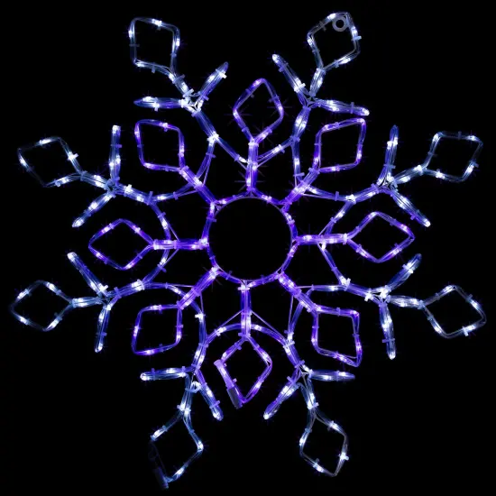Northlight 23" Lighted Snowflake Window Silhouette Christmas Decoration White {1}