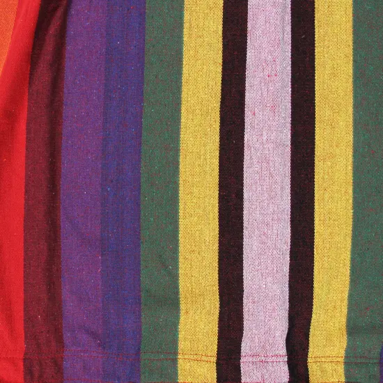 Northlight Wide Striped Woven Cotton Brazilian Hammock - 76" x 39.5" - Multi-Color Red {7}
