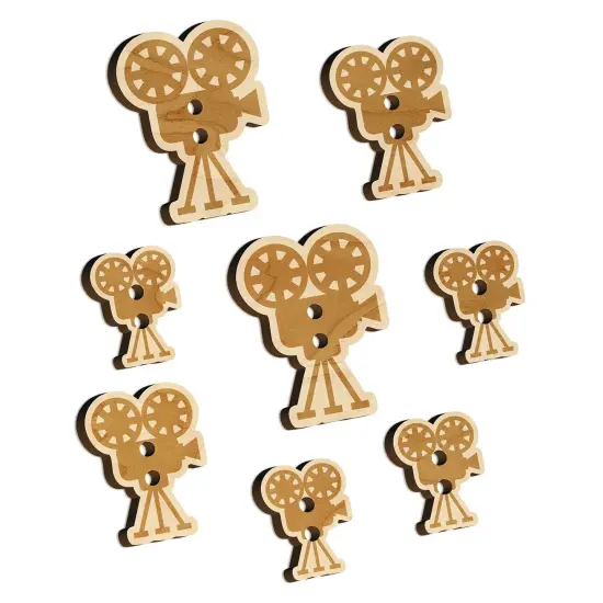 Film Movie Camera Wood Buttons for Sewing Knitting Crochet DIY Craft {7}