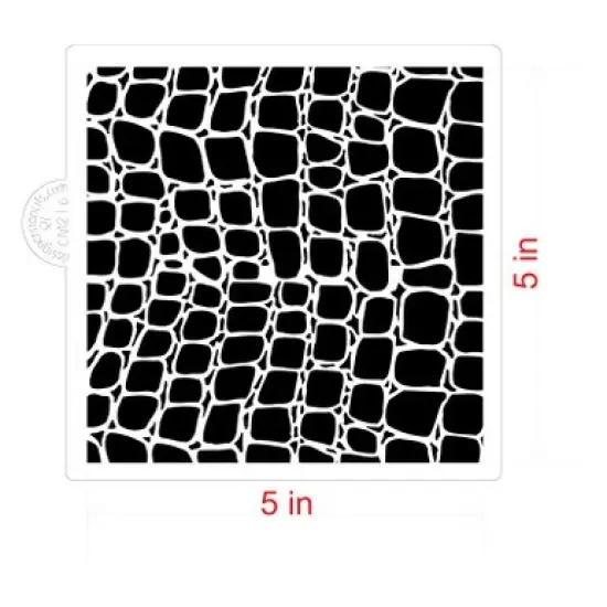 Crocodile Skin Cookie and Craft Stencil | CM216 by Designer Stencils | Stencils for Royal Icing, Airbrush, Dusting Powder | {2}