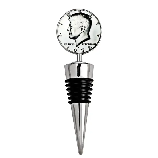 Proof JFK Half Dollar Coin Wine Stopper {1}