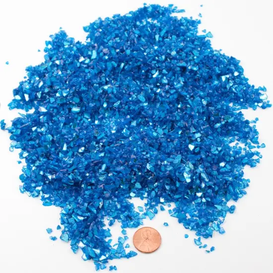 Smurf Blue Reflective Crushed Glass {2}
