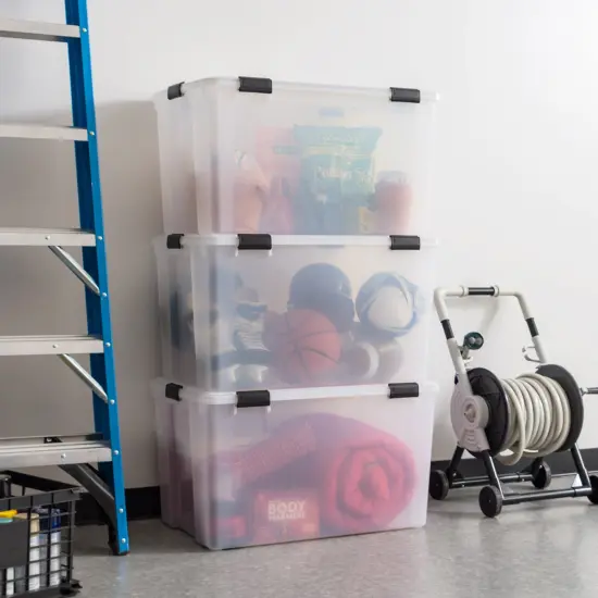 IRIS USA 156qt WEATHERPRO Airtight Plastic Storage Bin with Lid and Seal and Secure Latching Buckles {2}