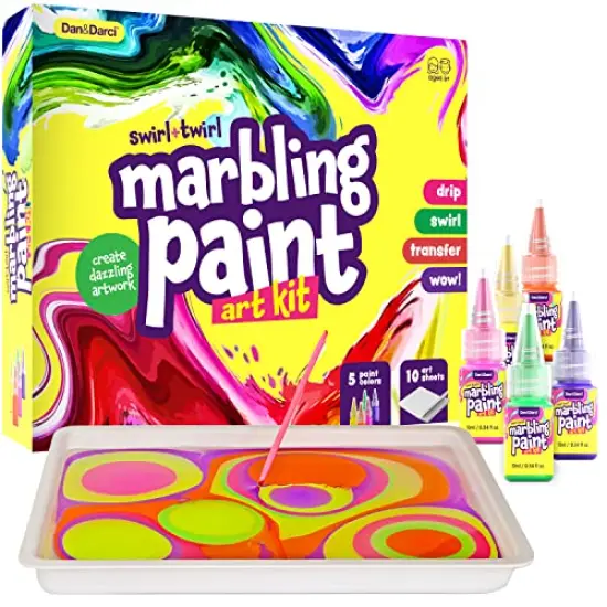 Arts and Crafts Gifts for Girls & Boys Ages 6-12 Years Old - Craft Kits Set - Best Paint Gift Ideas Activities Toys Age 5 6 7 8 9 10 Year Olds - Marble Painting Kits {2}