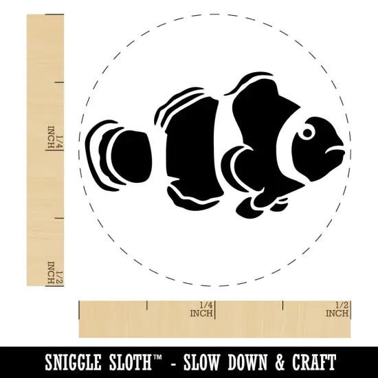 Clownfish Clown Fish Self-Inking Rubber Stamp Ink Stamper for Stamping Crafting Planners Blue {1}