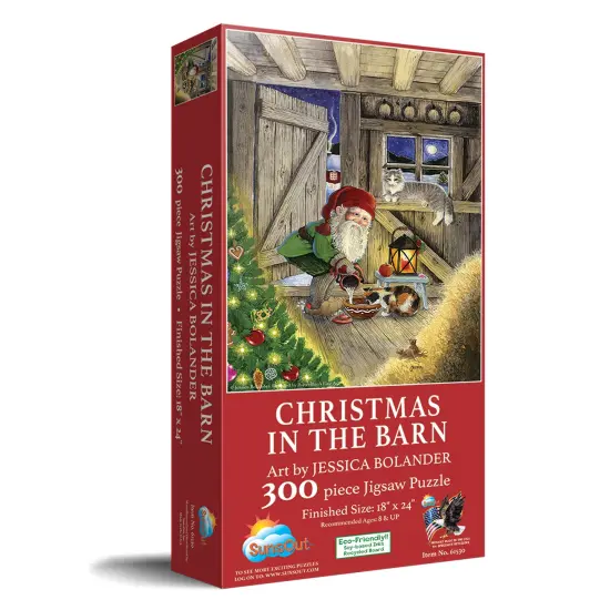 Sunsout Christmas in the Barn 300 pc Christmas Jigsaw Puzzle 61530 {4}