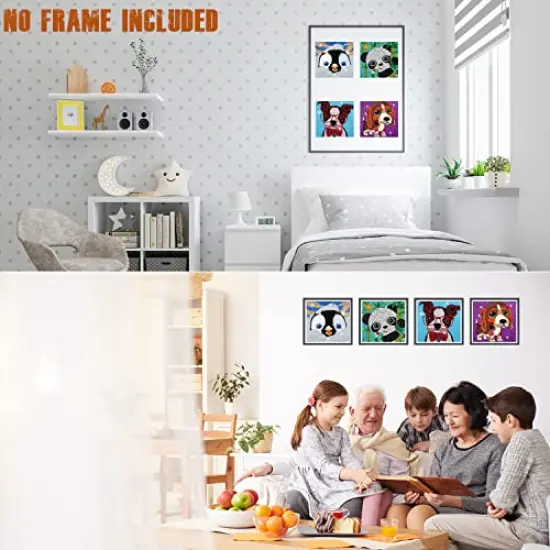 Diamond Painting Kits for Kids Animal 5D Diamond Gem Art by Number Dotz Kits Art and Crafts for Kids Ages 6-8-10-12 Girls Boys for Birthday Christmas Gifts (4Pcs) {2}