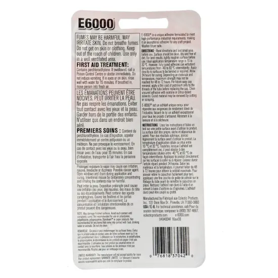E6000 Permanent Clear Multi Purpose Adhesive, 59ml {4}