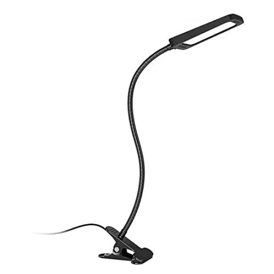 LED Desk Lamp with Clamp, 3-Level Dimmable Desk Light 6000K Daylight, Extra-Long Flexible Gooseneck Clip on Light, Eye-Care Clamp Lamp for Painting, Workbench, Reading or Sewing, Bed Bedside {2}