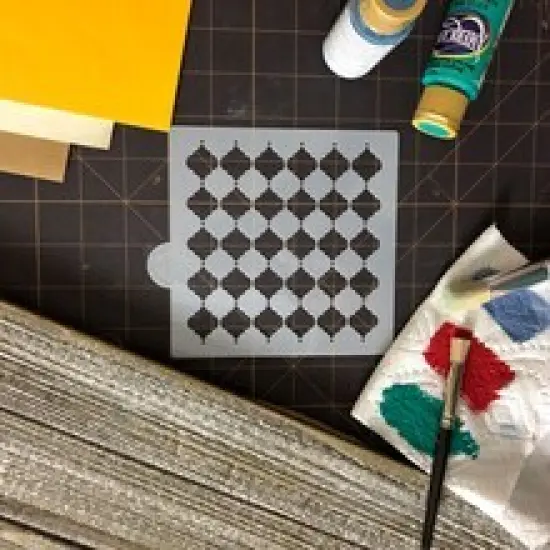 Turkish Basic Pattern Cookie & Craft Stencil | CM100 by Designer Stencils | Cookie Decorating Tools | Baking Stencils for Royal Icing, Airbrush, Dusting Powder | Craft Stencils for Canvas, Paper, Wood | Reusable Food Grade Stencil {3}