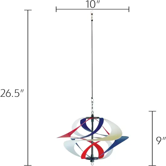 Red, White and Blue Poly Vortex Single Spinner {4}