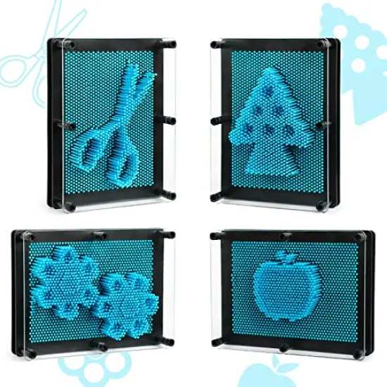 Pin Art Board Pin Art Toy for Kids, Sensory Toys for Age 3, 4, 5, 6, 7, 8, 9, 10+ Years Old Kids Boys Girls, Toddler Toys Birthday Gifts Baby Girl Boy Gifts Fidget Toys(Blue) {4}