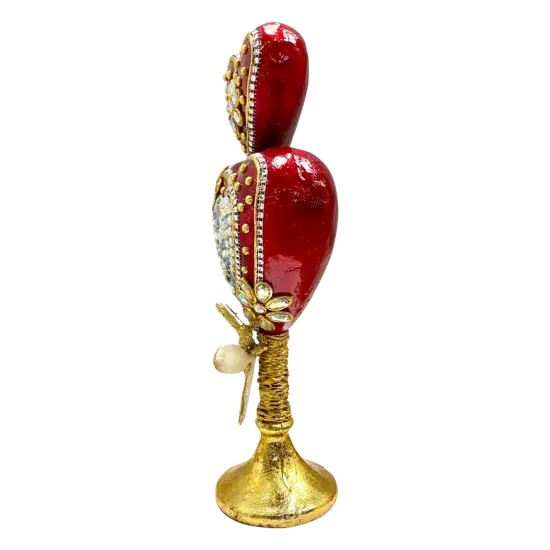 Valentine's Day Jeweled Hearts laminated Capiz Table D&eacute;cor - Holiday Tree {4}