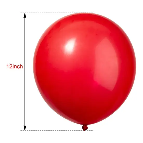 12 Inch Metallic Balloons Metal Chrome Shiny Latex Balloon Red {2}