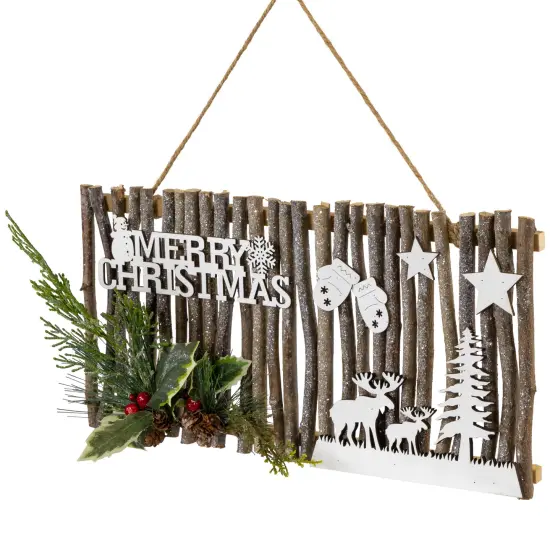 Northlight 16" Rustic "Merry Christmas" Wall Sign Brown {1}