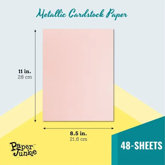 48 Sheets Pink Metallic Shimmer Cardstock Paper for Crafts {4}