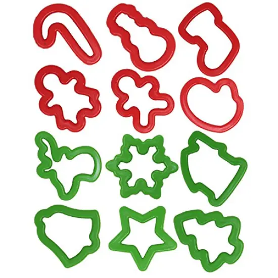 JOYIN 13 Pcs Stainless Steel Christmas Cookie Cutters with Comfort Grip 3.5&iacute; plus a Rolling Pin for Large Holiday Cookies, Snowflake Cookies, Gingerbread Man Cookies, Christmas Party and Baking Gift {5}