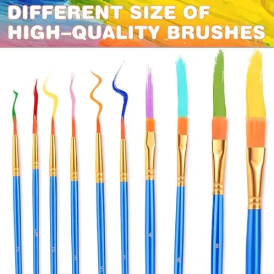 2 Pack Acrylic Paint Set 12 Colors,20 Paint Brushes,24 Paints for Adults,Kids,Beginner,Professional Artists,Non-Toxic Craft Paint kit for Paper,Canvas,Rock,Wood,Ceramic,Fabric Vibran {5}