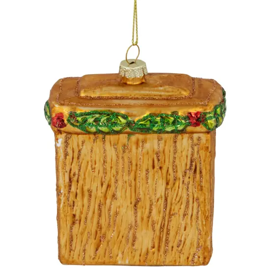 Northlight 4" Bronze Glittered Fireplace Glass Christmas Hanging Ornament {5}