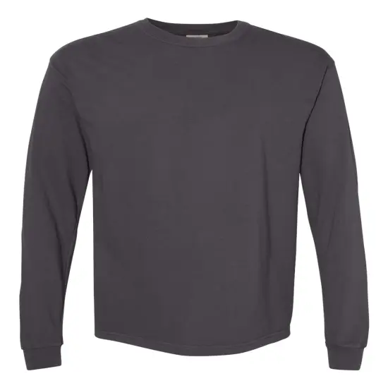 Comfort Colors&reg; Heavyweight Long Sleeve Crewneck T-Shirt Graphite {1}