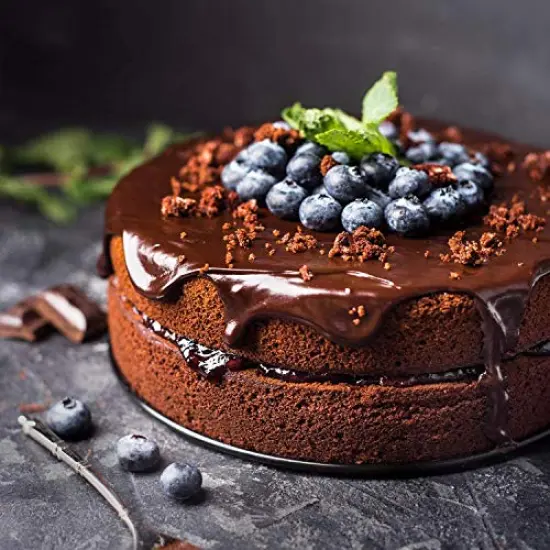 Set of 3, 8-Inch Round Cake PanNonstick Baking Cake Pans with 90 Pieces Parchment Paper, Dishwasher Safe {2}