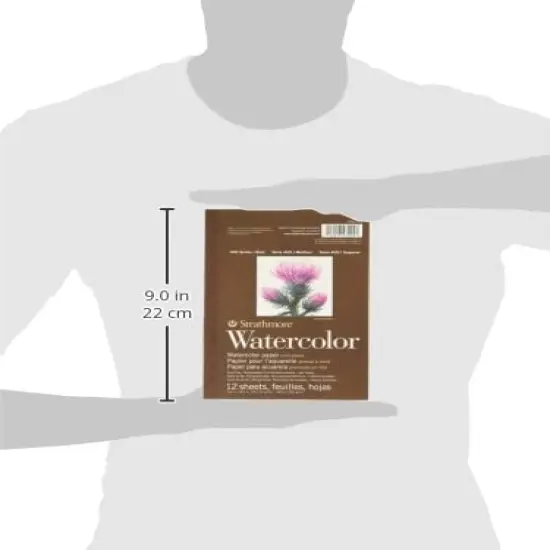 Watercolor Pad, 5.5"x8.5", 12 Sheets , White {1}