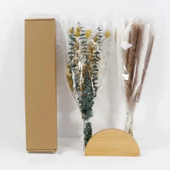 DIY Home Shelf Decor Hanging Boho Wall Decor Pampas Wreath Natural Dried Pampas {2}