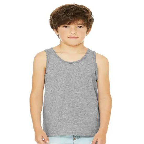 BELLA + CANVAS&reg; Jersey Tank For Youth - 3480Y White {3}