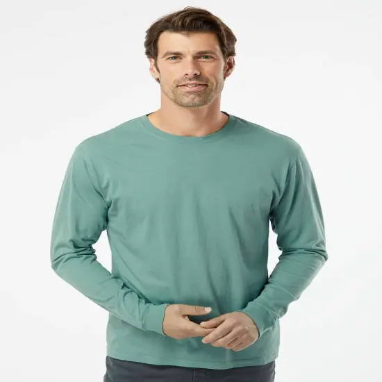 SoftShirts&reg; Organic Slim Fit Crewneck Long Sleeve T-Shirt Pine {1}