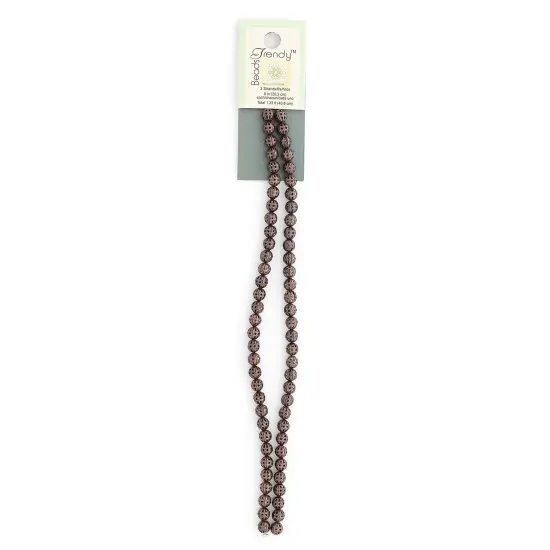 Judy Filigree Metal 6mm Beads Value Pack | Antique Silver/Copper/Silver {2}