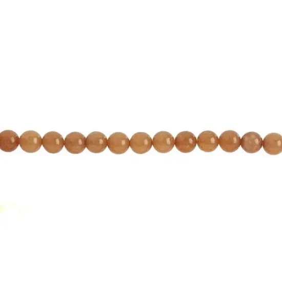 Earth's Jewels Semi-Precious 6mm Peach Aventurine Natural Round Beads {2}