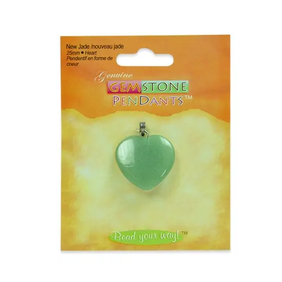 6 Packs of New Jade Heart Pendant {1}